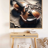 Violin in the Morning Light — Diamond Painting Kit, product view 2