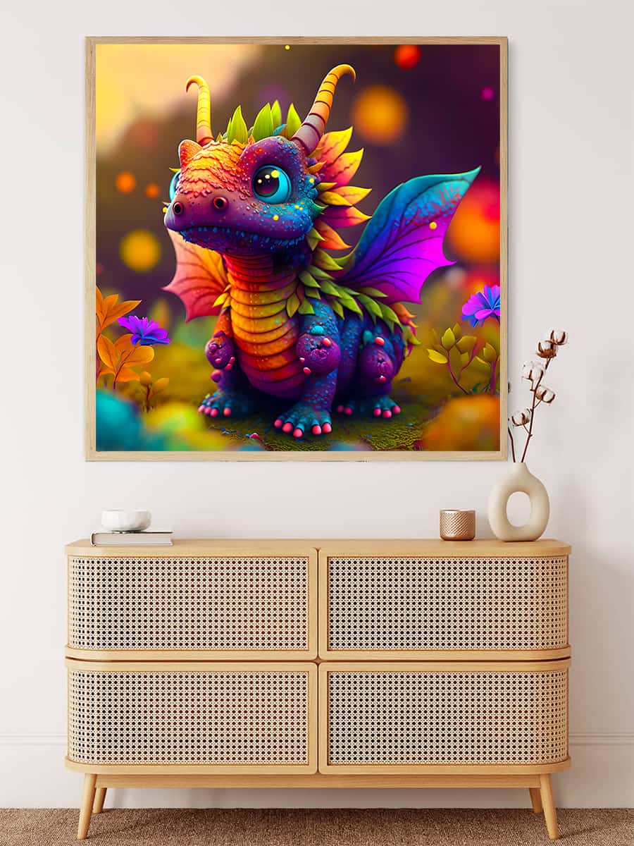 Dragon Baby Frontal — AB Diamond Painting Kit, product view 3