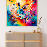 Hare with flower dance — Diamond Painting Kit, product view 3