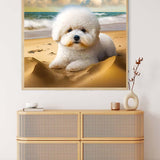 Cute dog on the beach — Diamond Painting Kit, product view 3