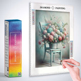 Chair with bouquet of flowers — Diamond Painting Kit, product view 3