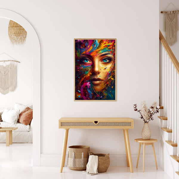 Colorful Woman — AB Diamond Painting Kit, product view 3