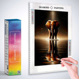 Mirror image, Elephant — Diamond Painting Kit, product view 3