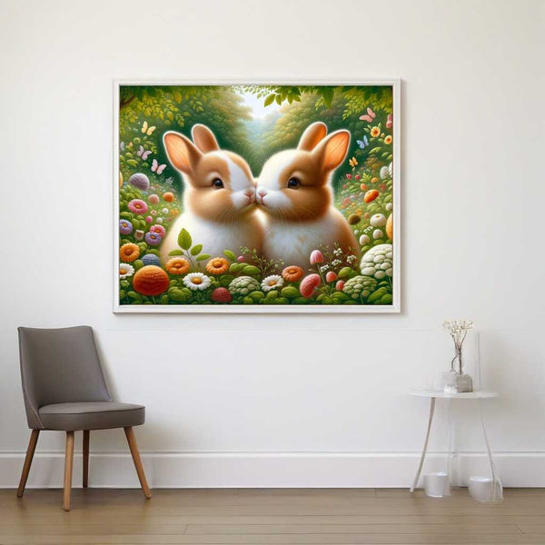 Bunny Siblings — Diamond Painting Kit, product view 2