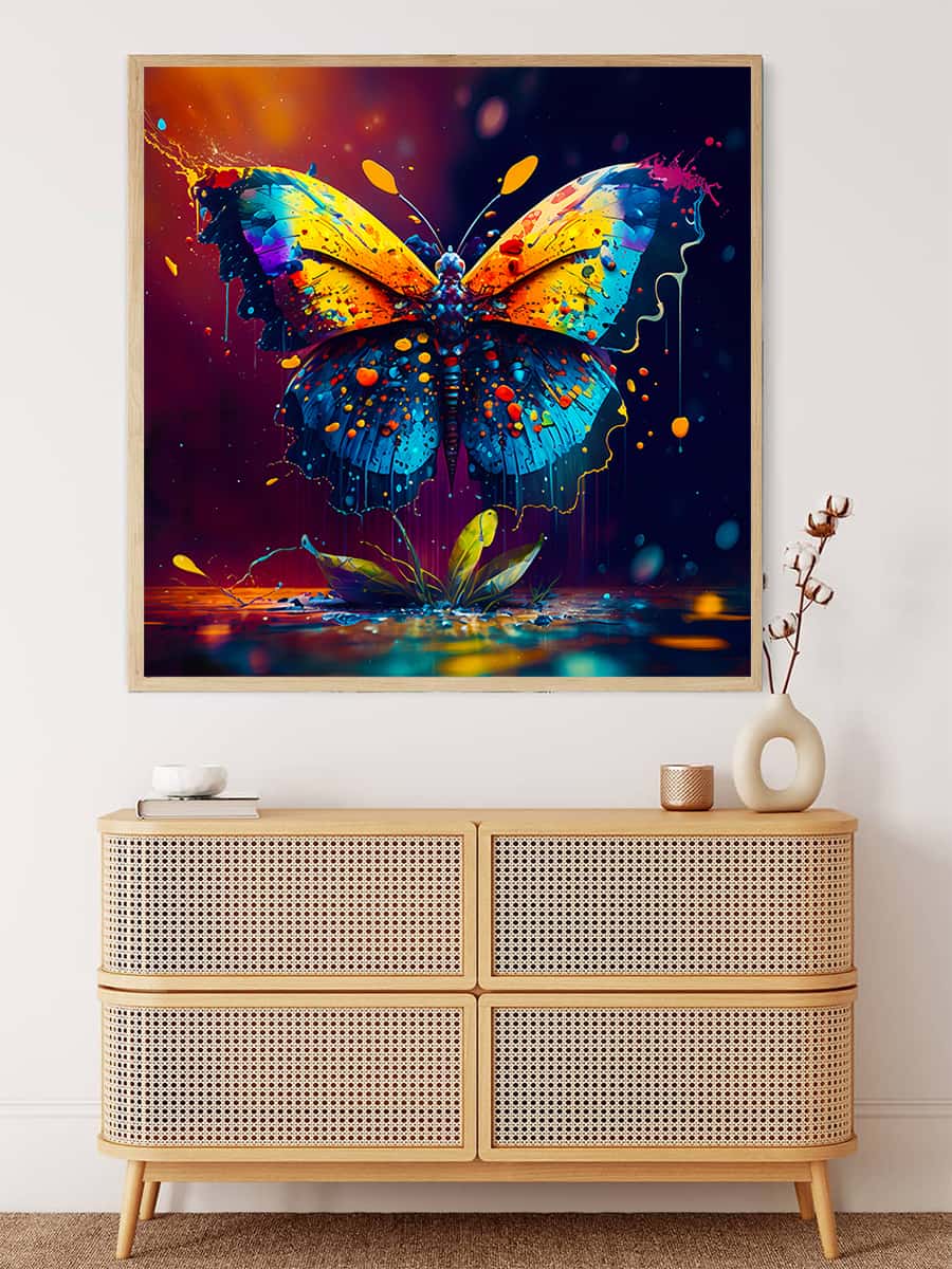 Butterfly on water — Diamond Painting Kit, product view 3