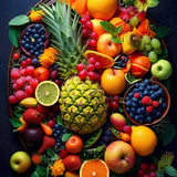 Fruits and Flowers, Abstract — Diamond Painting Kit design