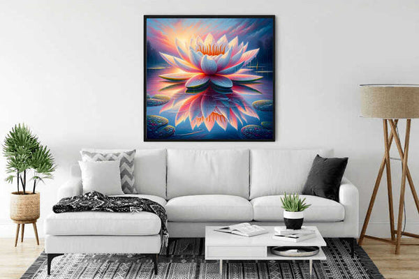 Water lily reflection — Diamond Painting Kit, product view 2