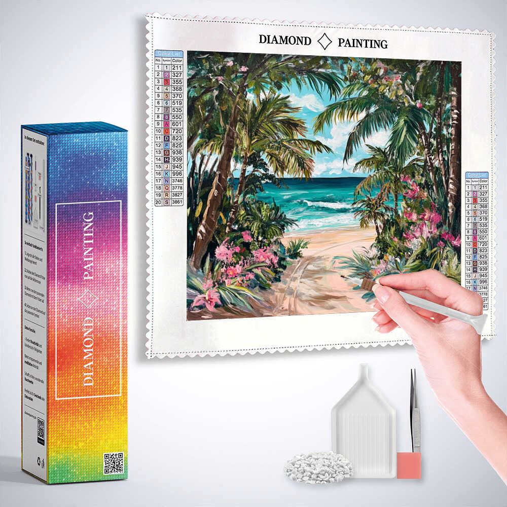 Longing for Paradise — Diamond Painting Kit, product view 3
