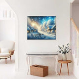 The Snow-Covered Village — Diamond Painting Kit, product view 2