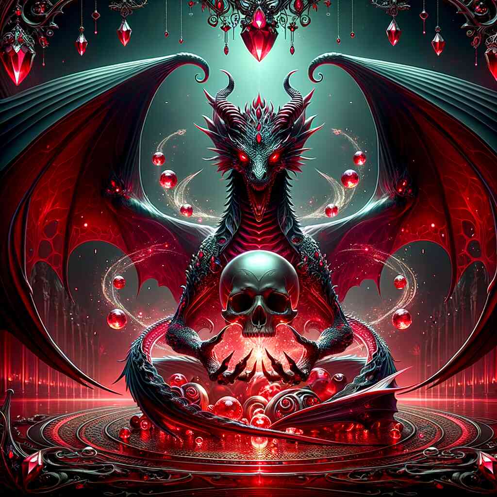Skull Dragon — Diamond Painting Kit design