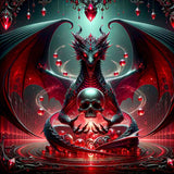 Skull Dragon — Diamond Painting Kit design