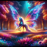 Unicorn in the Enchanted Forest — Diamond Painting Kit design