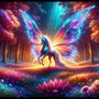 Unicorn in the Enchanted Forest — Diamond Painting Kit design