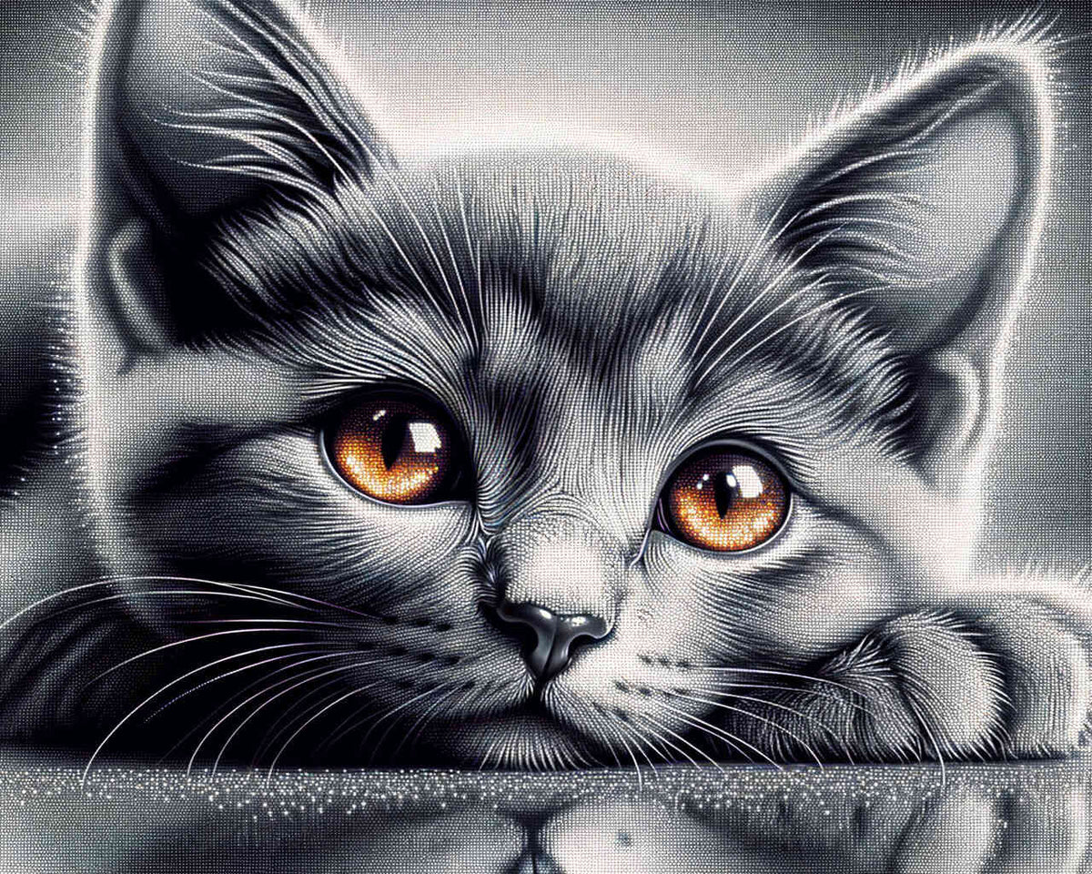The Relaxing Cat — Diamond Painting Kit design