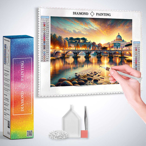 The Bridge of Angels in Rome — Diamond Painting Kit, product view 3