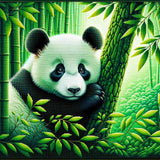 Panda in a Tree — Diamond Painting Kit design