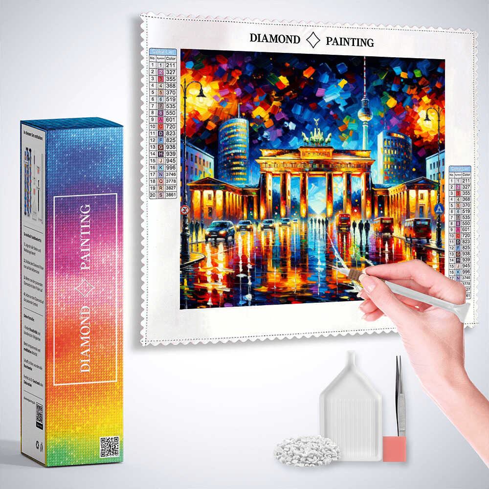 Berlin Magic of Lights — Diamond Painting Kit, product view 3