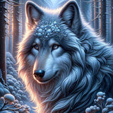 Wolf with thick fur — Diamond Painting Kit design