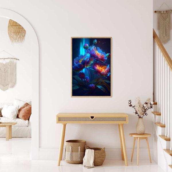 Neon flower arrangement — AB Diamond Painting Kit, product view 3