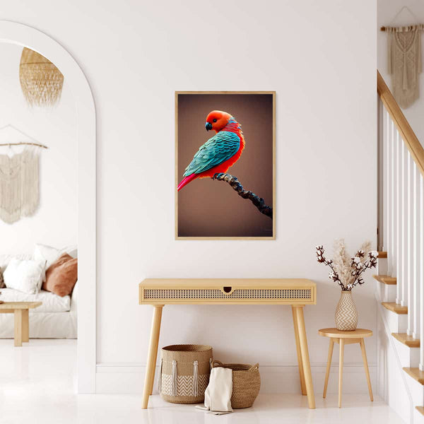 Colorful bird on branch 2 — AB Diamond Painting Kit, product view 3