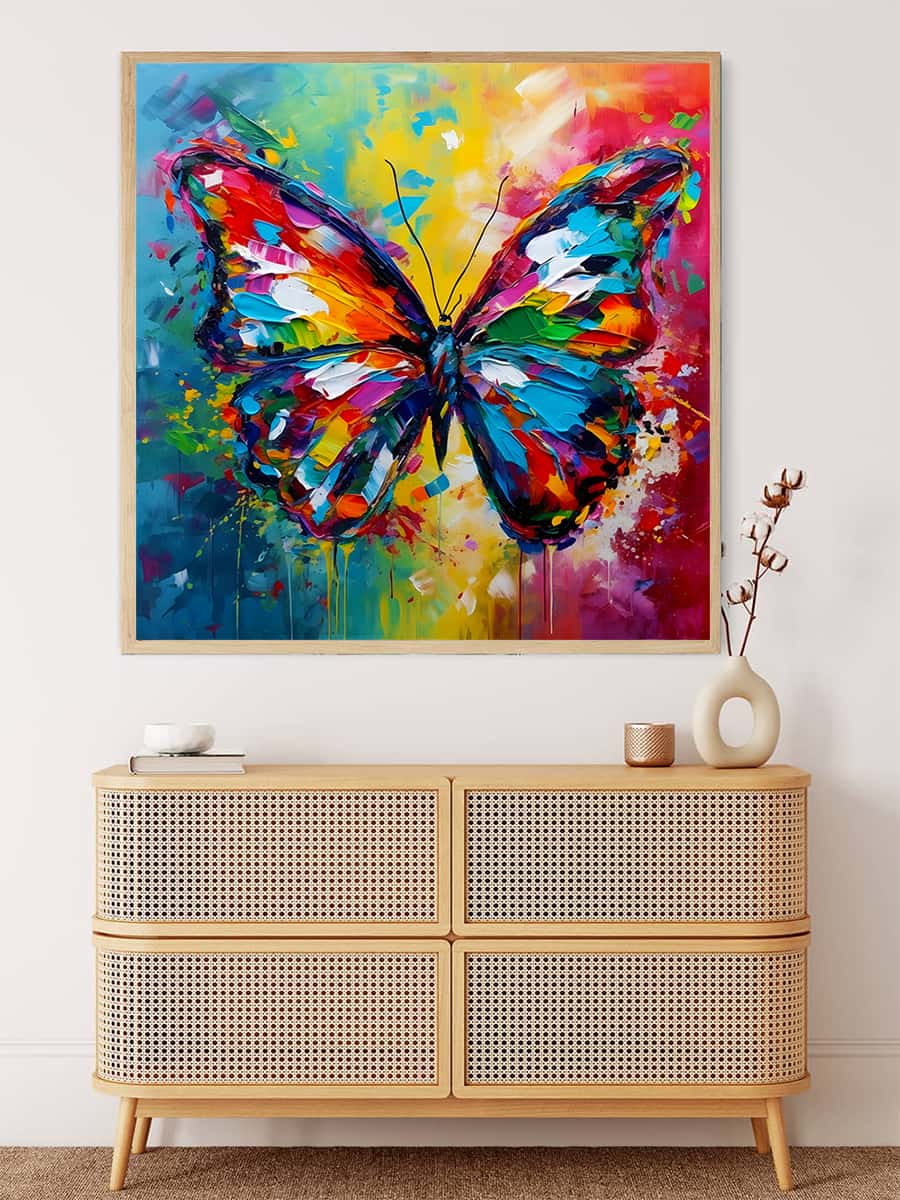 Butterfly Abstract Colorful — AB Diamond Painting Kit, product view 3