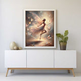 Pink fairy with butterflies — Diamond Painting Kit, product view 2