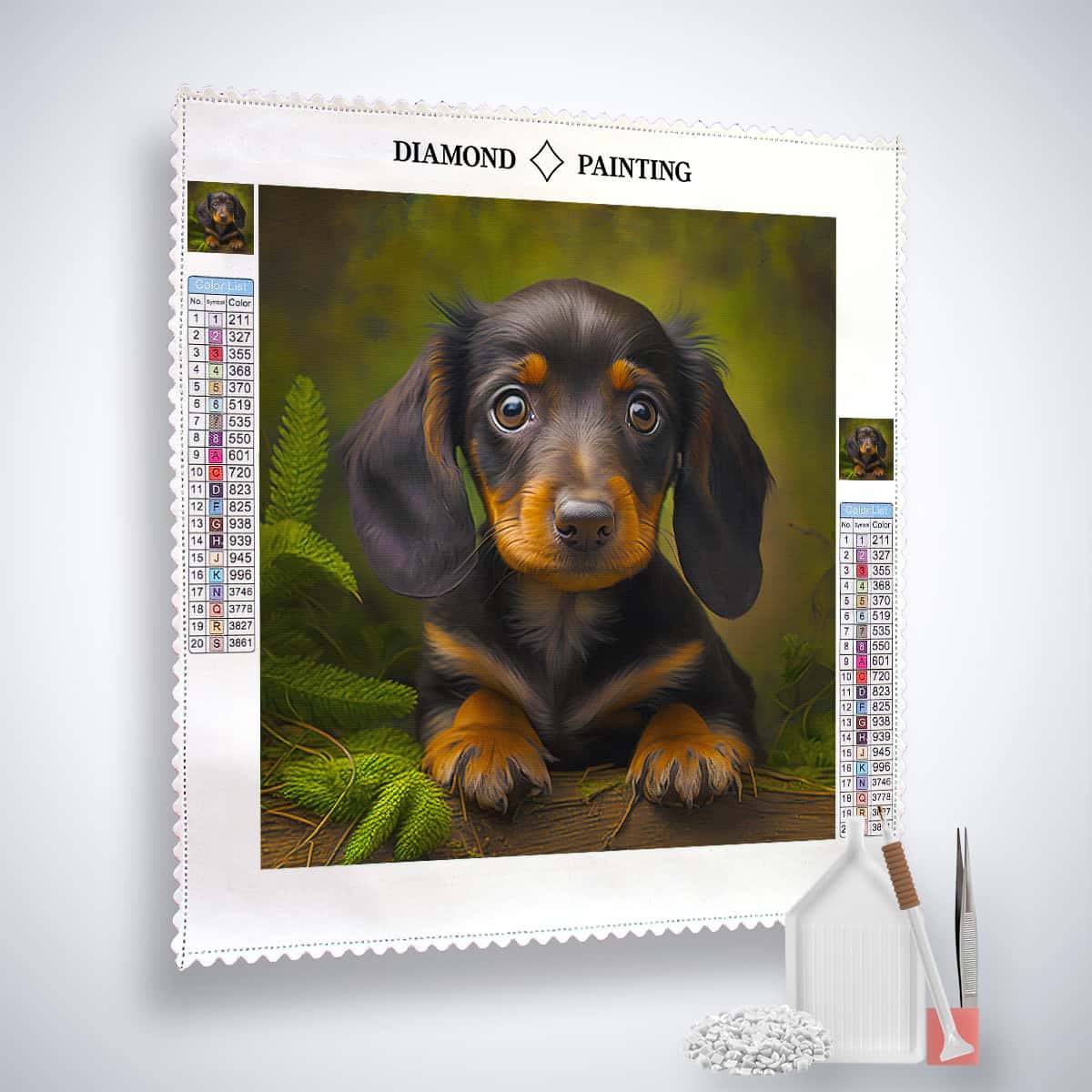 Dachshund look — Diamond Painting Kit, product view 2