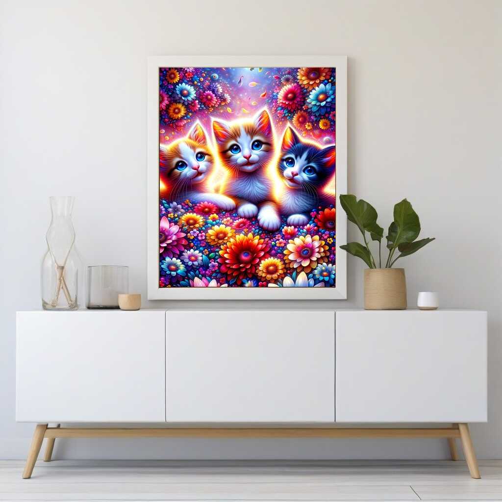 Cat Trio — Diamond Painting Kit, product view 2