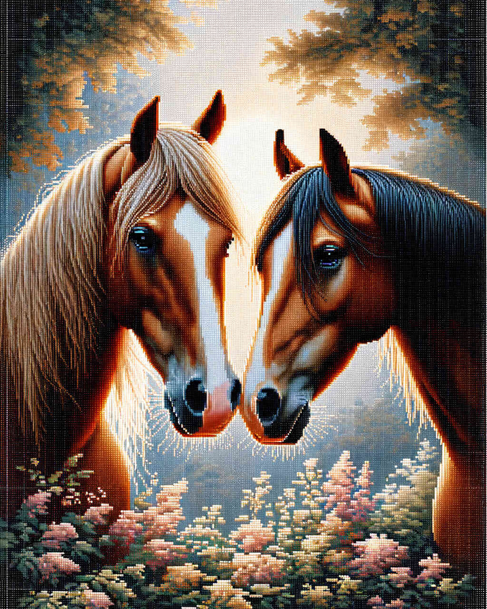 Romantic horse love — Diamond Painting Kit design