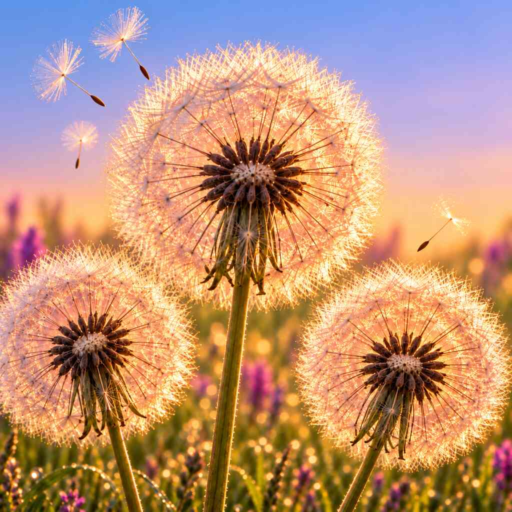Dandelions on the lakeshore — Diamond Painting Kit design