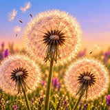 Dandelions on the lakeshore — Diamond Painting Kit design