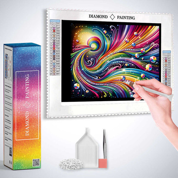 Vibrant Abstract Love — Diamond Painting Kit, product view 3