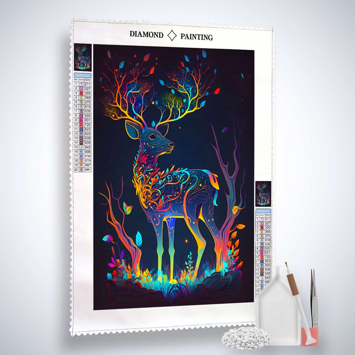 Glowing Deer — AB Diamond Painting Kit, product view 2