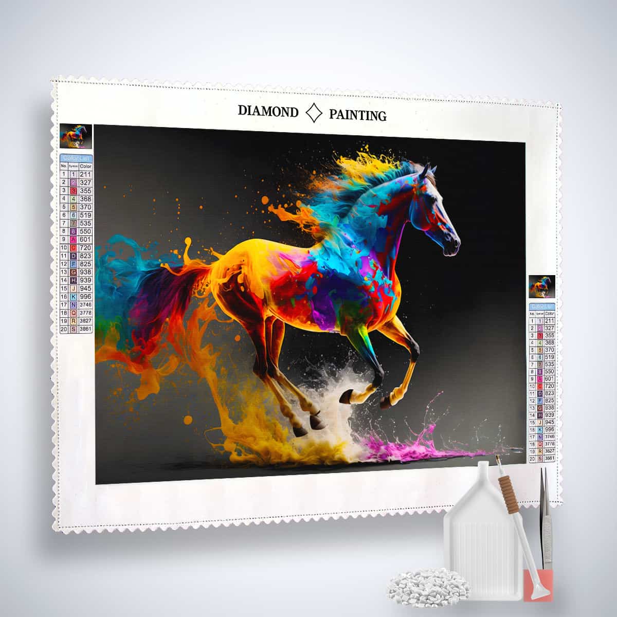 Colorful Horse — AB Diamond Painting Kit, product view 2