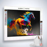 Colorful Horse — AB Diamond Painting Kit, product view 2