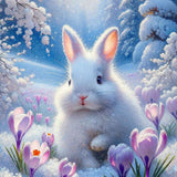 Hare in the snow — Diamond Painting Kit design