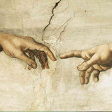 The Creation of Adam: Reaching Hands — Diamond Painting Kit design