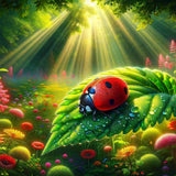 Ladybugs and the Lights of Life — Diamond Painting Kit design