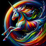 Unicorn, color mix — Diamond Painting Kit design