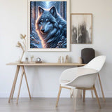 Wolf with thick fur — Diamond Painting Kit, product view 2