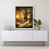 Wolves in a dreamcatcher — Diamond Painting Kit, product view 2