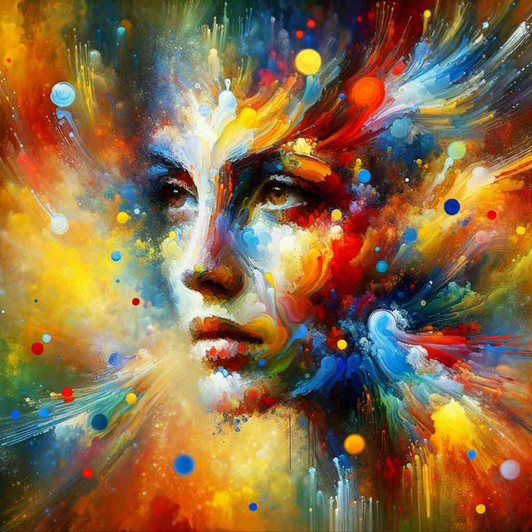 Woman abstract colorful — AB Diamond Painting Kit design