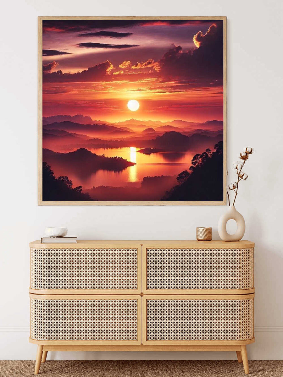 Evening Glow on the Horizon — Diamond Painting Kit, product view 2