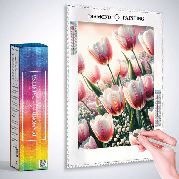 Harmonious tulips — Diamond Painting Kit, product view 3