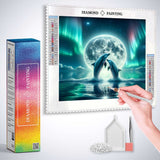 The Dolphins' Moonlit Dance — Diamond Painting Kit, product view 3