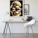 Goldenretriver reflection — Diamond Painting Kit, product view 2