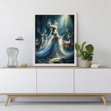 Woman with antlers and deer — Diamond Painting Kit, product view 2