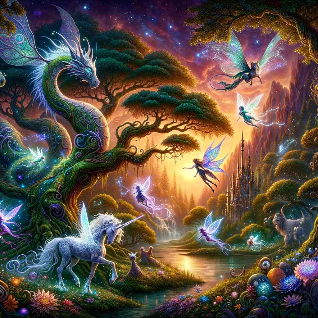 Whispering stars in the fairy forest — Diamond Painting Kit design