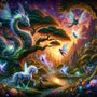 Whispering stars in the fairy forest — Diamond Painting Kit design