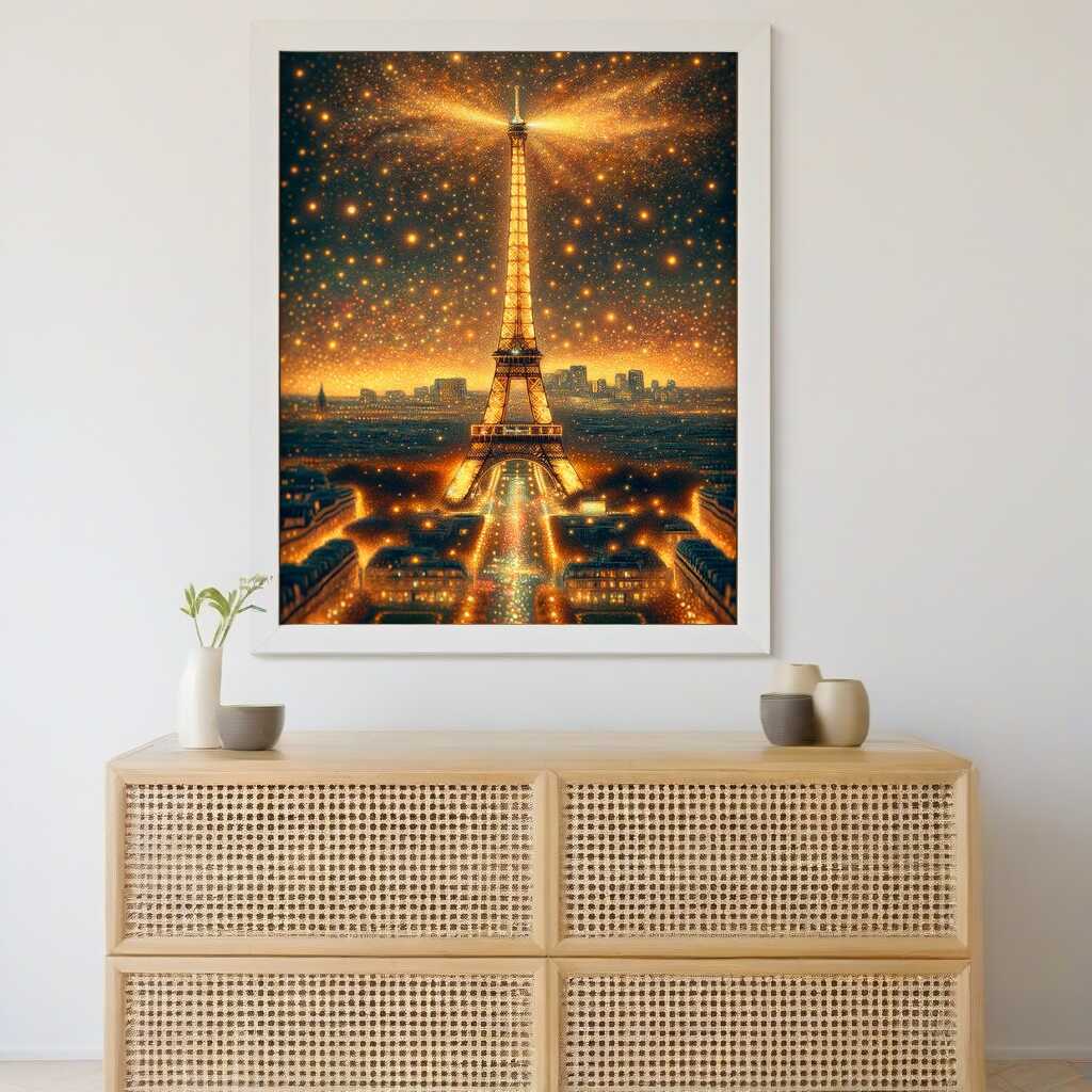 Radiant Eiffel Tower Paris — Diamond Painting Kit, product view 2